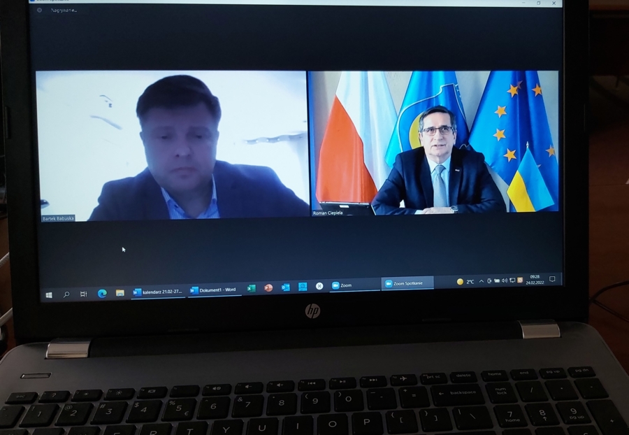 Prezydent i konsul podczas rozmowy